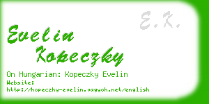 evelin kopeczky business card